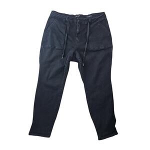 Judy Blue Jogger Jeans Womens 20W Black Cotton Blend Stretch Drawstring Casual